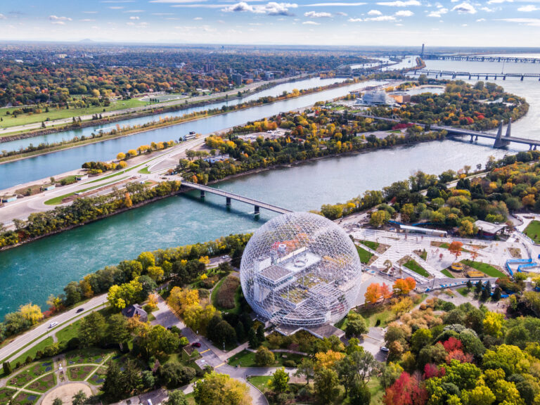 Aerial View Of Montreal In Autumn Season, Quebec, Canada